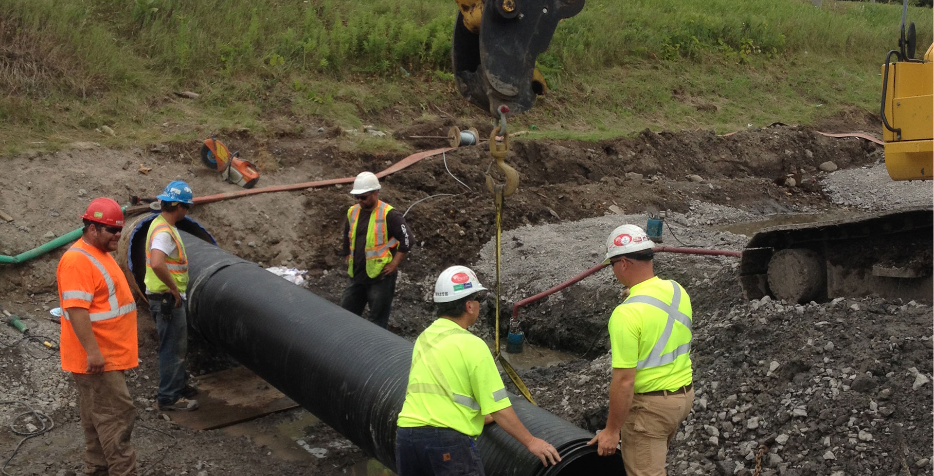 Installation of HDPE Slip Liner, Our Projects - Al White Landscaping