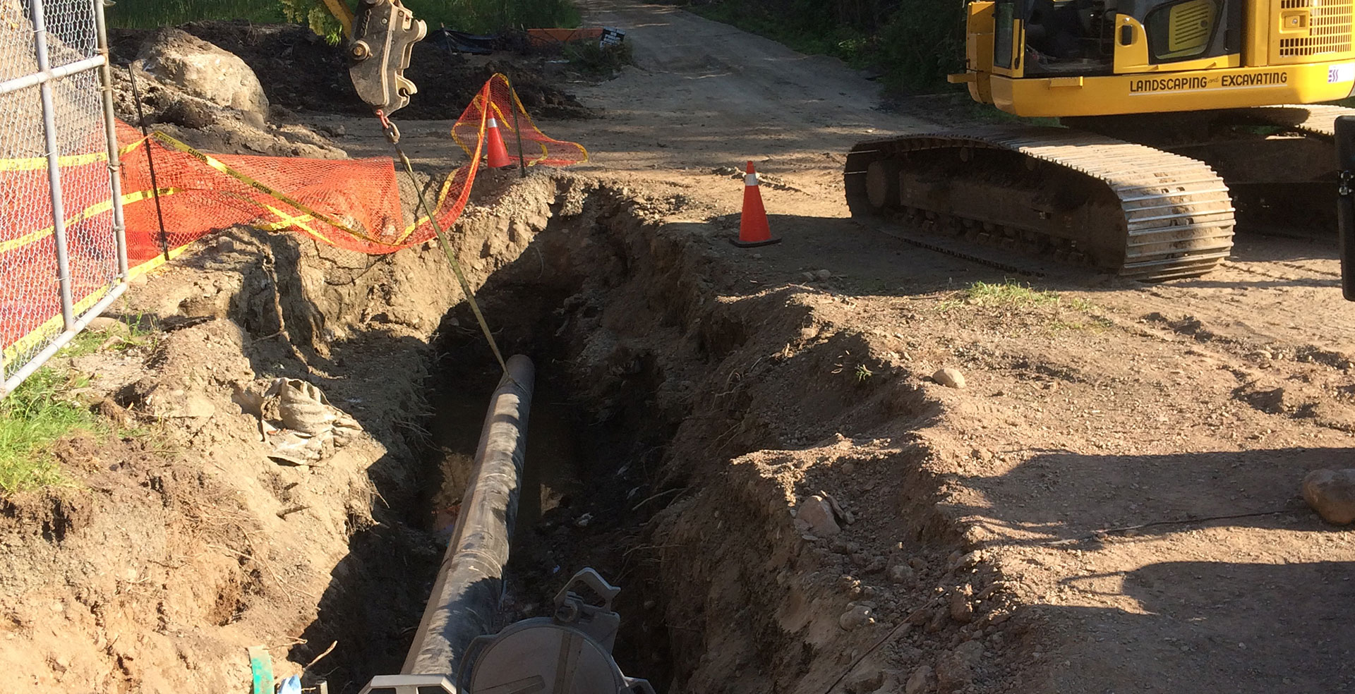 HDPE Welding In Trench, Our Projects - Al White Landscaping